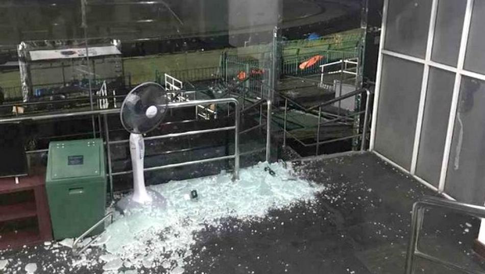 Ugly scenes as Bangladesh dressing room door shattered after tense win over Sri Lanka